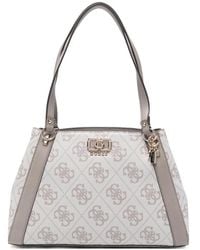 Guess - Karnilla Monogram-Pattern Leather Tote Bag - Lyst