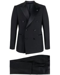 Tagliatore - Double-Breasted Peak-Lapel Suit - Lyst