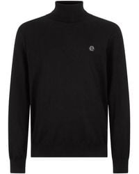 Philipp Plein - Knitted Turtleneck Pullover Wool-Silk Blend - Lyst