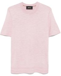 BOSS - Slub-Texture T-Shirt - Lyst