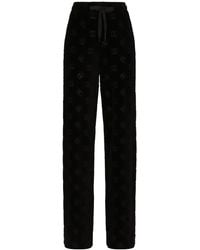 Dolce & Gabbana - Dg-Logo Flocked Track Pants - Lyst