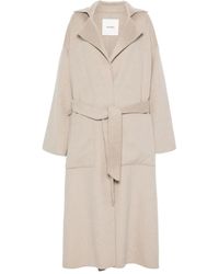 Nanushka - Wool-Silk Belted Coat - Lyst