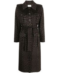 P.A.R.O.S.H. - Leopard-print Trench Coat - Lyst