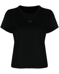 Alexander Wang - White T-shirt With Embossed Logo - Lyst