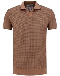 Gran Sasso - Waffle-Knit Short-Sleeve Polo Shirt - Lyst