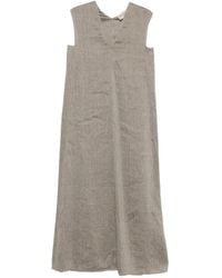 Cortana - Aria Striped V-Neck Maxi Dress - Lyst