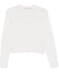 Alice + Olivia - Faux-Pearl Embellished Cardigan - Lyst