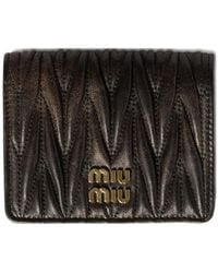 Miu Miu - Portemonnaie Aus Matelassé-Leder - Lyst