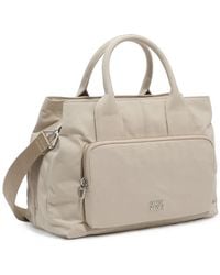 Bimba Y Lola - Large Stone Cotton Pocket Handbag - Lyst