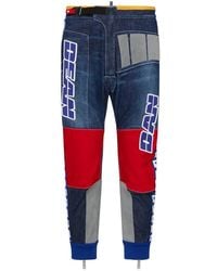 DSquared² - Logo-Print Panelled Jeans - Lyst