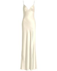 Alberta Ferretti - Slit V-Neck Maxi Dress - Lyst