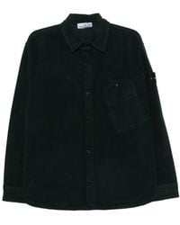 Stone Island - Cordhemd Mit Kompass-Patch - Lyst