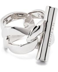 McQueen - T-Bar Ring - Lyst