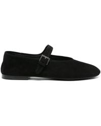 The Row - Boheme Mj Suede Ballerina Shoes - Lyst