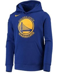 Nike - Felpa Nba Golden State Warriors Con Cappuccio - Lyst