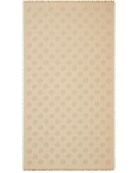 Tory Burch - Sciarpa Con Logo Medaglione - Lyst