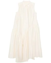 JNBY - Asymmetric Gathered Shirt Dress - Lyst