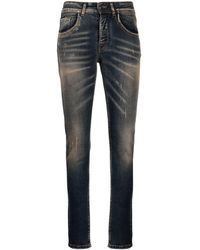 N°21 - Mid-rise Fadded Skinny Jeans - Lyst