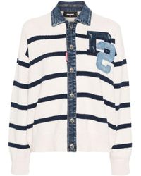 DSquared² - D2 College Ribbed-knit Cardigan - Lyst