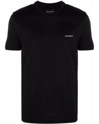 Emporio Armani - Camiseta con cuello redondo y logo - Lyst