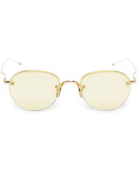 Thom Browne - Semi-Rimless Oval-Frame Sunglasses - Lyst