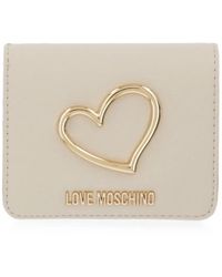 Love Moschino - Heart-Plaque Logo-Lettering Wallet - Lyst