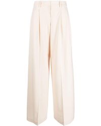 Theory - Pleated Palazzo Trousers - Lyst