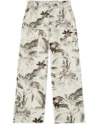 Palm Angels - Jungle Wide-Leg Cargo Trousers - Lyst