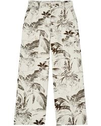 Palm Angels - Jungle Cargo Broek Met Wijde Pijpen - Lyst