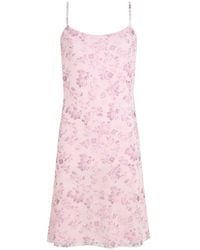 KARL LAGERFELD - Flower-Print Mini Dress - Lyst