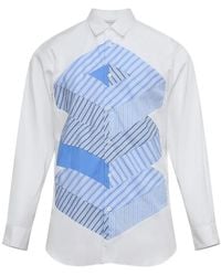 Comme des Garçons - Patchwork Striped Shirt - Lyst