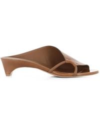 Roberto Del Carlo - Ava Asymmetric-Strap Leather Sandals - Lyst