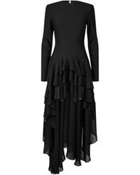 ROTATE BIRGER CHRISTENSEN - Ls Ruffle Train Dress - Lyst