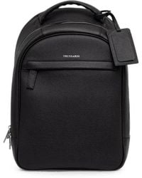 Trussardi - Logo-Print Pebbled Backpack - Lyst