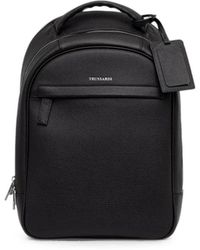 Trussardi - Logo-Print Pebbled Backpack - Lyst
