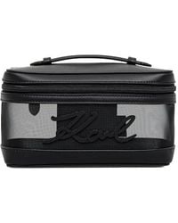 KARL LAGERFELD - K/Signature Mesh Vanity Case - Lyst