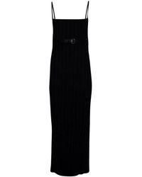 Alexander Wang - Belted Ribbed-Knit Dress - Lyst