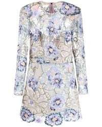 Bronx and Banco - Floral-Detail Long-Sleeve Dress - Lyst