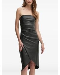 Sisley - Draped Strapless Mini Dress - Lyst
