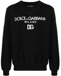Dolce & Gabbana - Sweatshirt mit Logo-Stickerei - Lyst