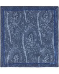 Etro - Paisley-Logo-Print Silk Scarf - Lyst