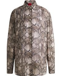 HUGO - Hemd Mit Schlangen-Print - Lyst