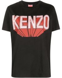 KENZO - T-shirt con logo - Lyst