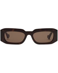 Gucci - Tortoiseshell-effect Rectangular-frame Sunglasses - Lyst