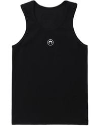 Marine Serre - Organic Cotton Rib Tank Top - Lyst