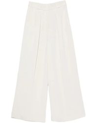 Marc O' Polo - Pleated Wide-Leg Trousers - Lyst