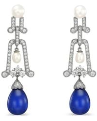 Anabela Chan - Rhodium Vermeil And 14K Moderne Multi-Stone Earrings - Lyst