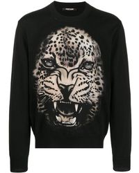 Roberto Cavalli - Sweater Met Luipaardprint - Lyst
