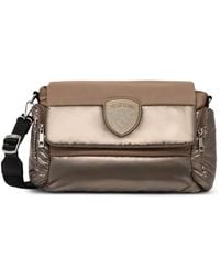 Blauer - Wattierte Schultertasche Mit Kristall-Logo - Lyst