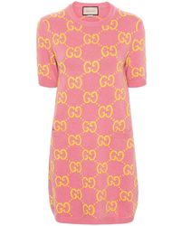 Gucci - Jacquard Knit Mini-Dress - Lyst